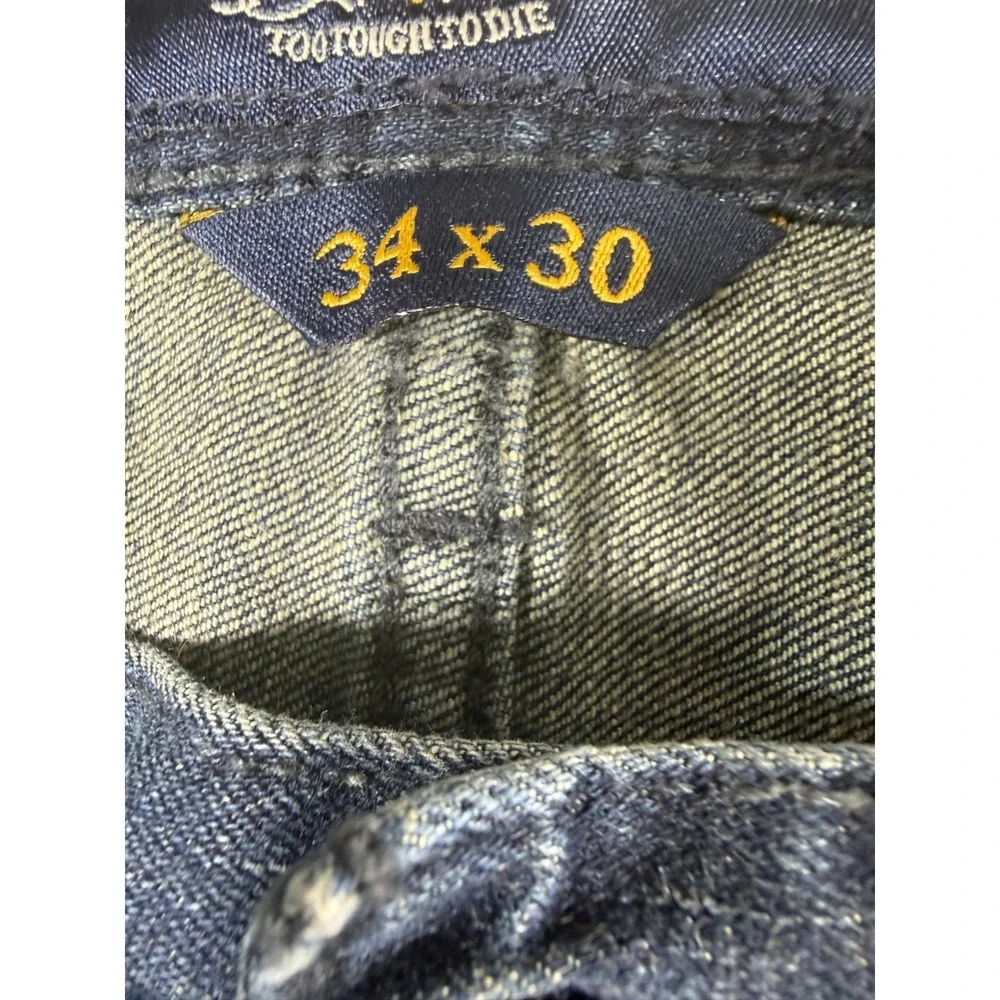Lucky Brand Heritage Slim Dark Wash Denim Blue Jeans Mens 34 x 30 Stretch